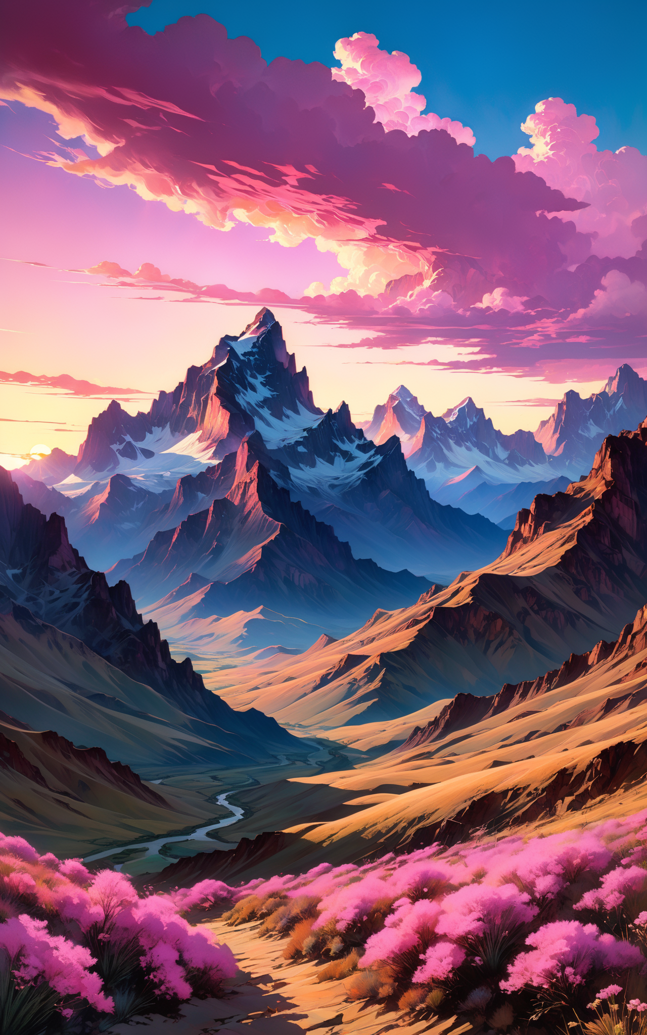 06166-2915917970-Double-exposure; glossy, beautiful steppes landscape with rugged mountains, wonderful twilight pink sky, glowing adventitious pl.png